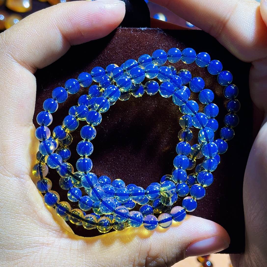 蓝珀裸石未镶嵌5加108毕业品质