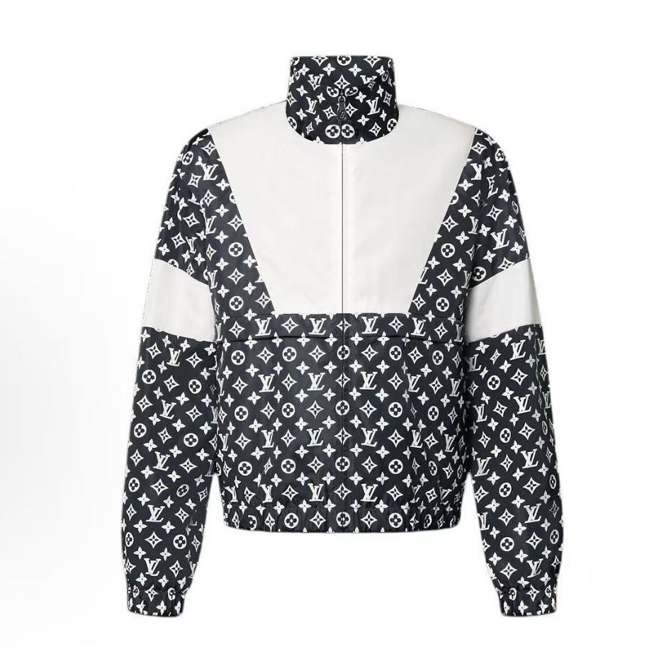 未使用 LouisVuitton/路易威登 Logo字母满印拼色外套52码BB10820