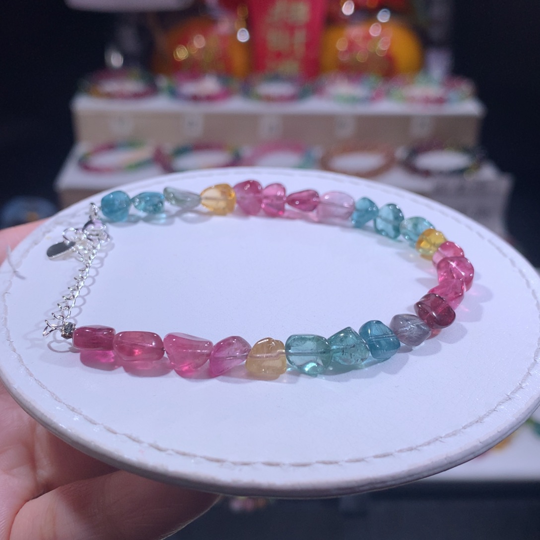 碧玺手链合金碧玺