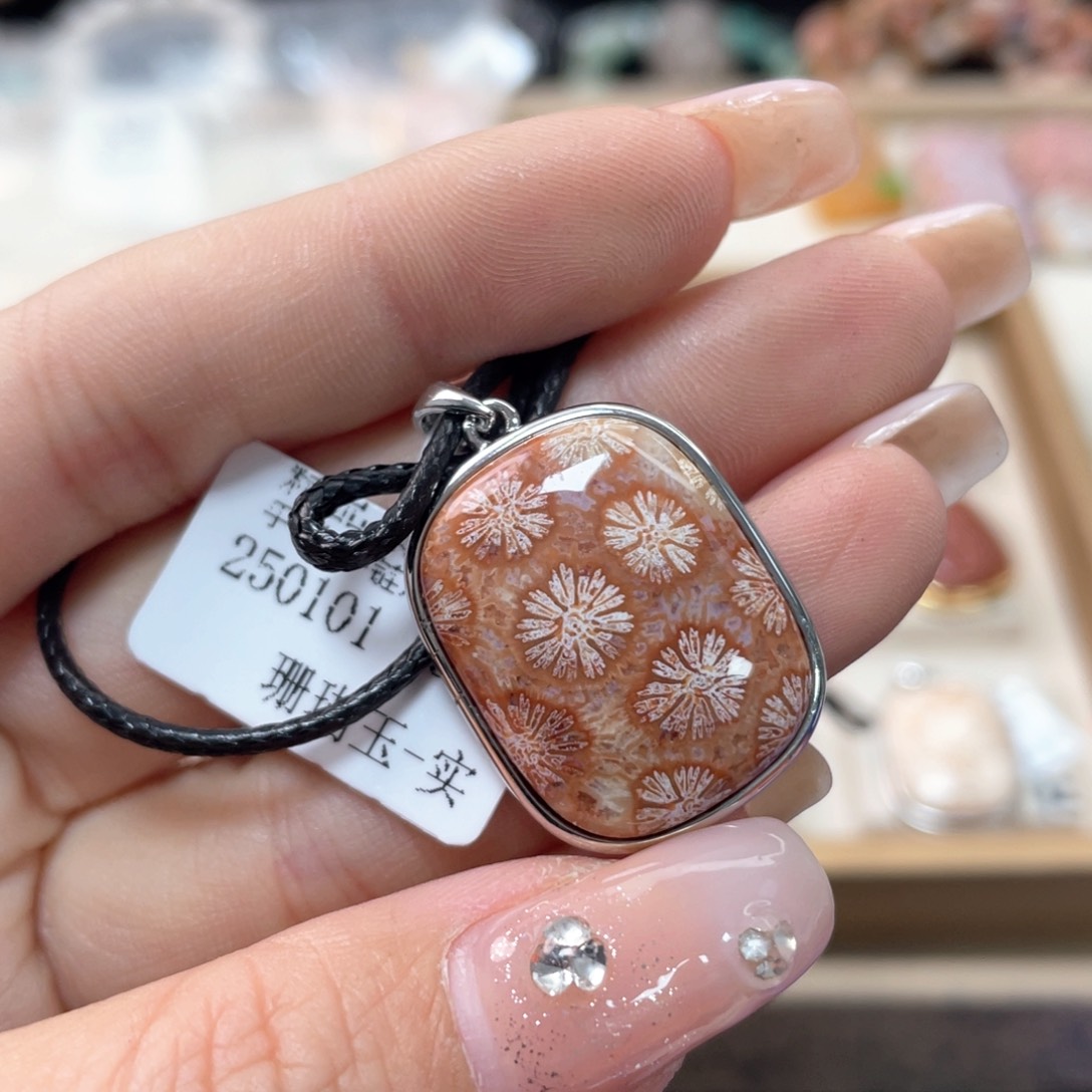 硅化珊瑚（珊瑚玉）手链未镶嵌我***肉279