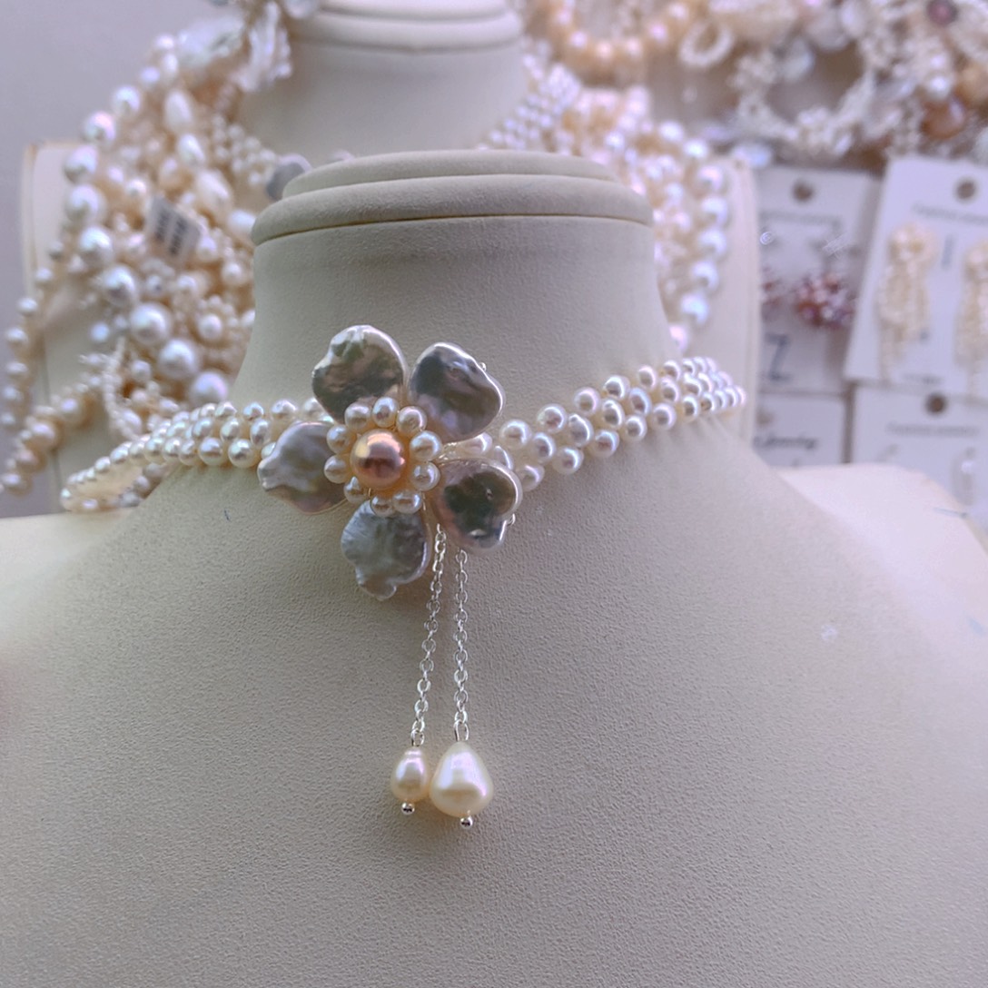 a***g淡水珍珠项链未镶嵌