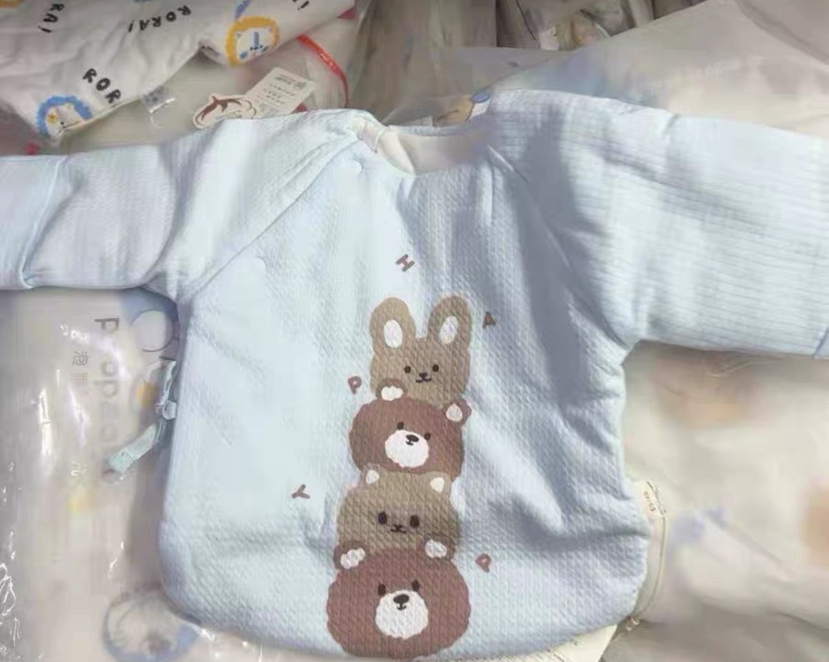 秋冬款半背衣新生儿夹棉半背衣服婴幼儿小衣服