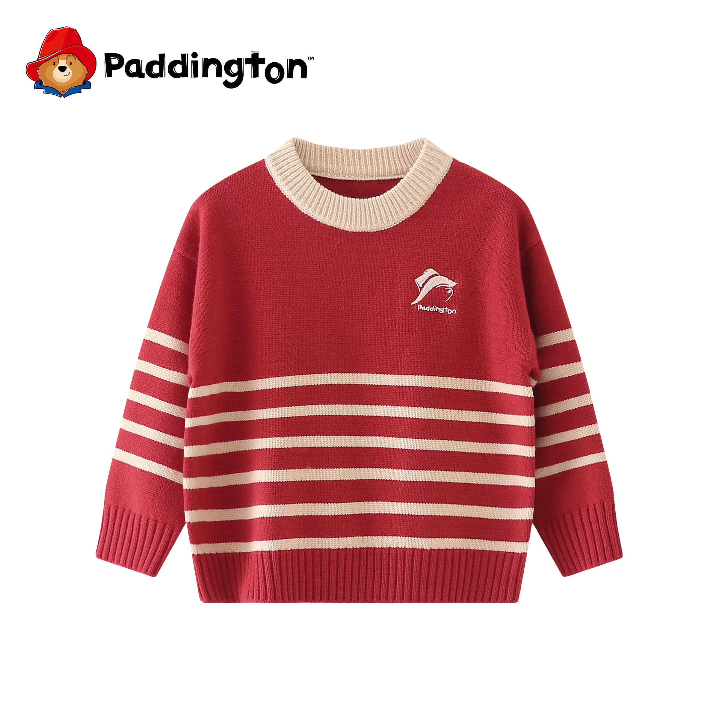 PADDINGTON/帕丁顿熊秋冬儿童圆领毛衣套头男女童装针织衫打底衫