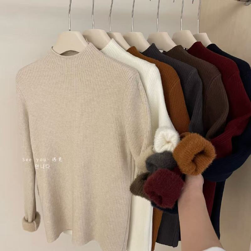 米满满-Seey（248 #）简约加绒加厚‘’一件过冬‘’打底上衣