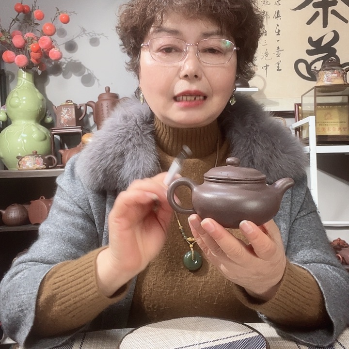 紫泥茶壶鸿*原矿紫砂壶