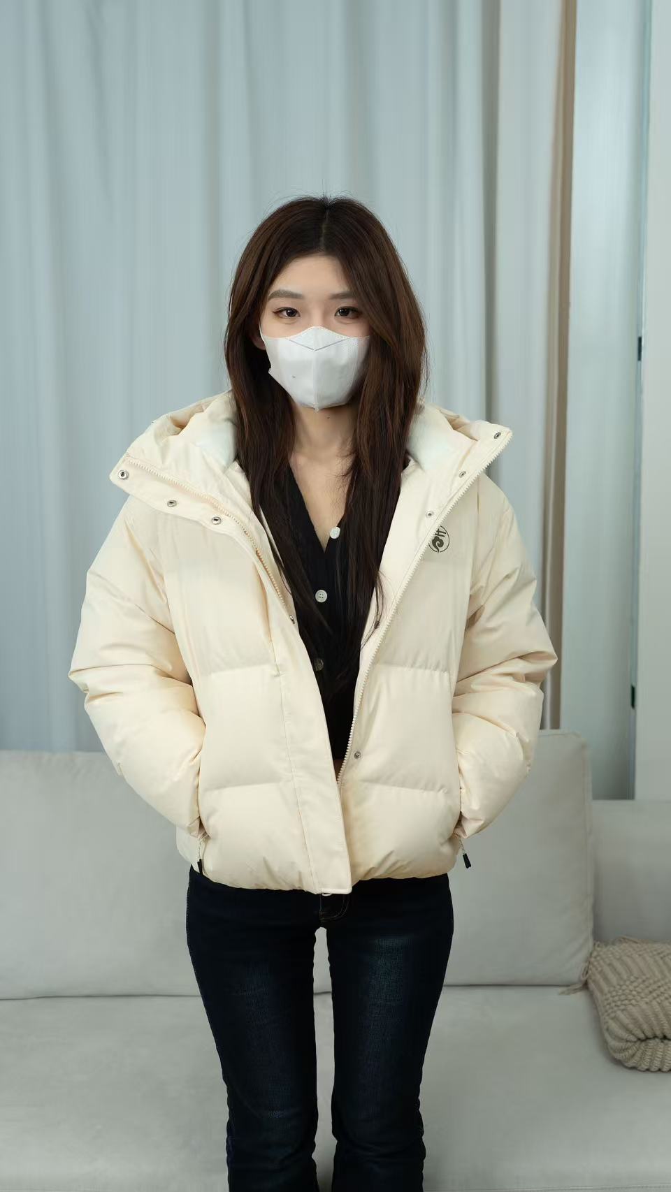 80白鸭绒男女同款立领短款羽绒服2025冬百搭基础面包服外套女款