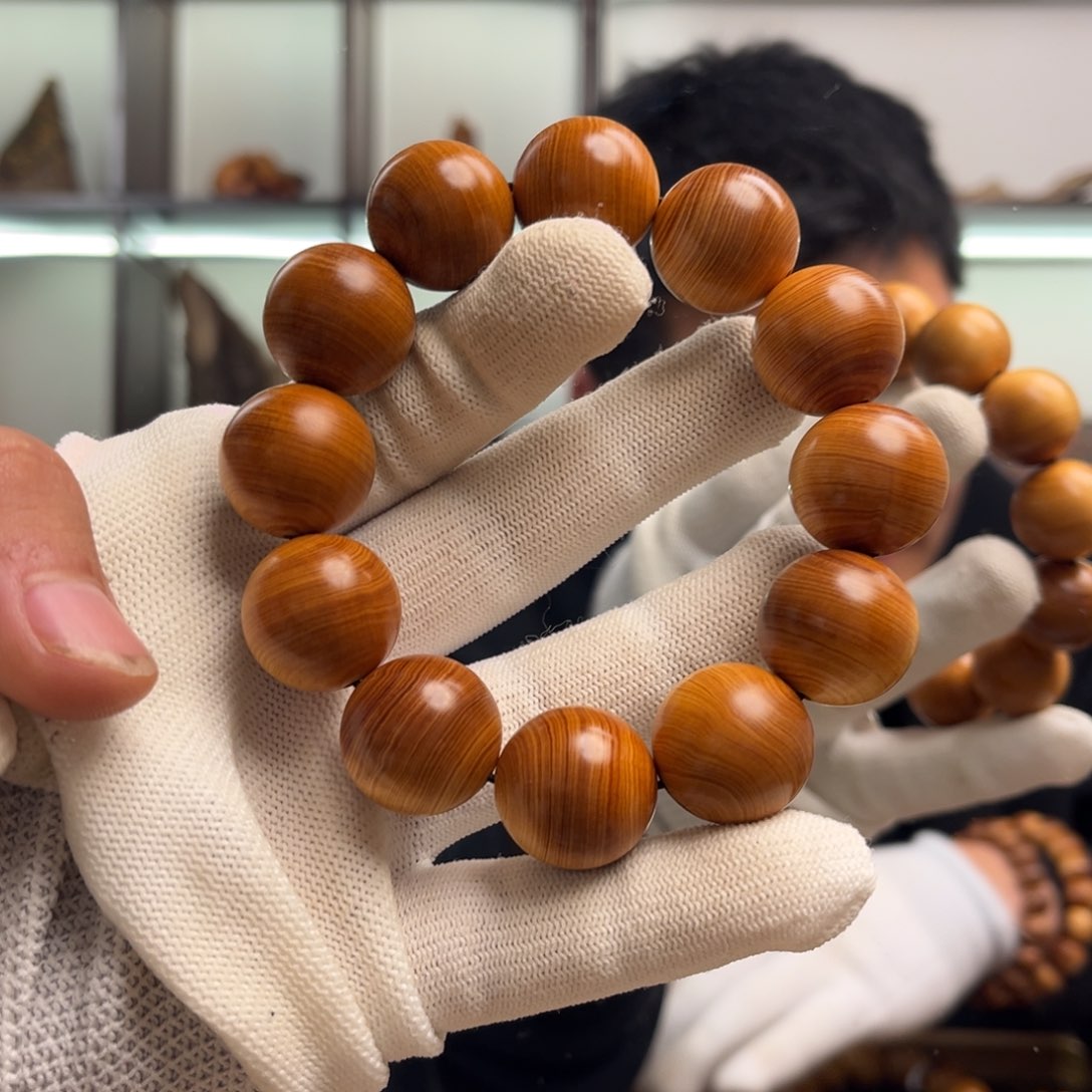 柏木（崖柏）手串/手链o****o20红油蚕丝纹药香泥膏香料