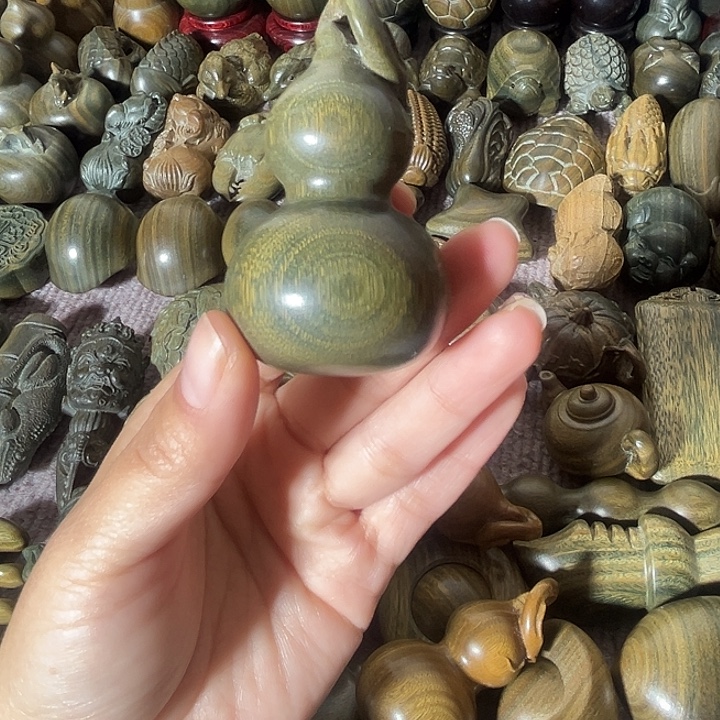 凉***࿐木阿根廷绿檀龙头葫芦