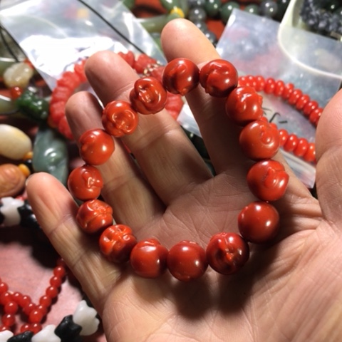 未镶嵌手链南红玛瑙?****?