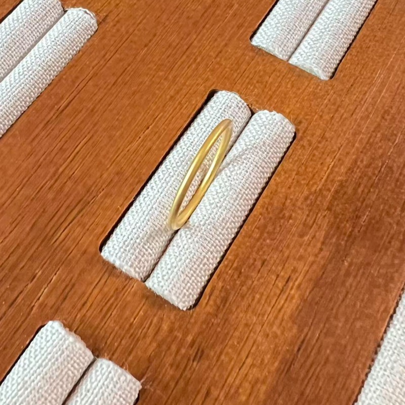 克重0.41 11号 古法素圈戒指 足金999