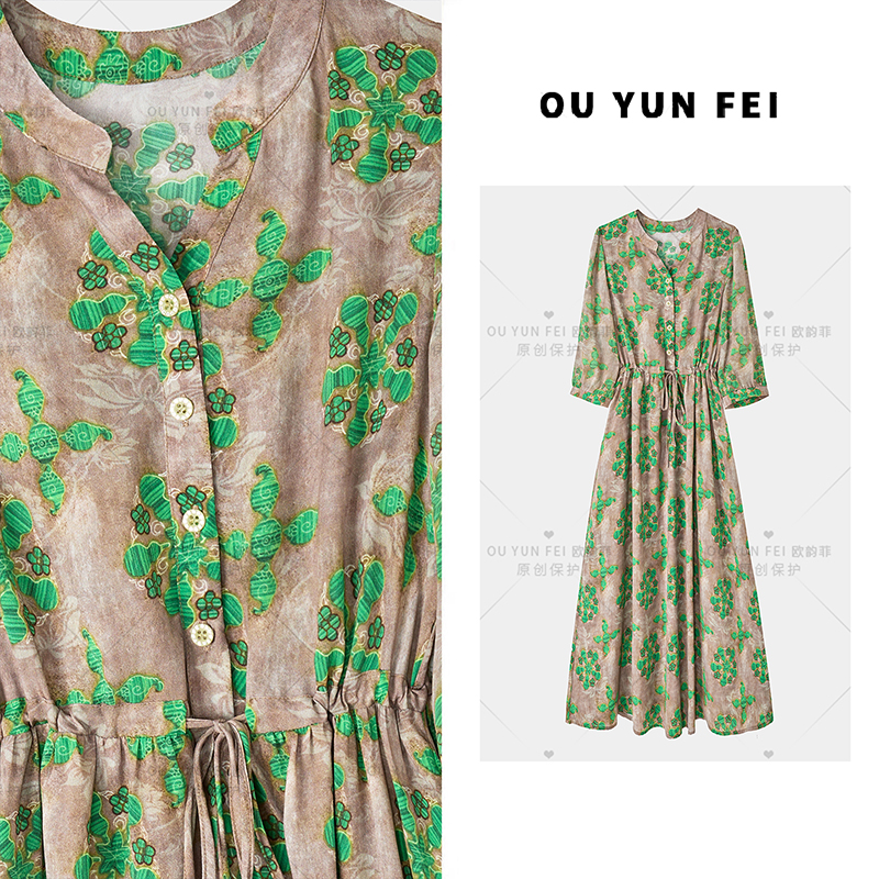 2025新款连衣裙夏季穿搭夏天巨显瘦藏肉时髦气质长裙HP1072