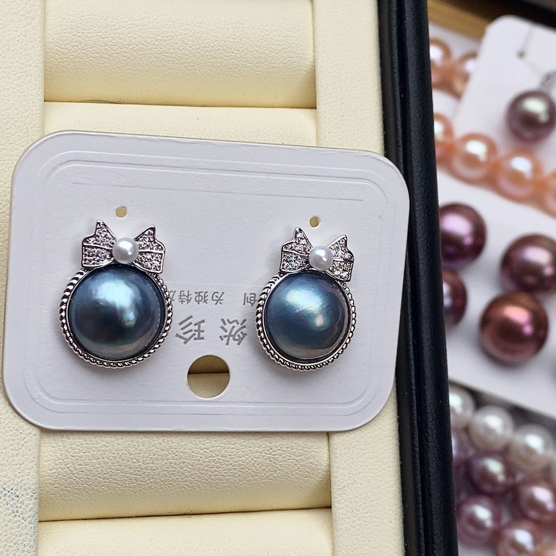 淡水珍珠银S925镶嵌颈饰