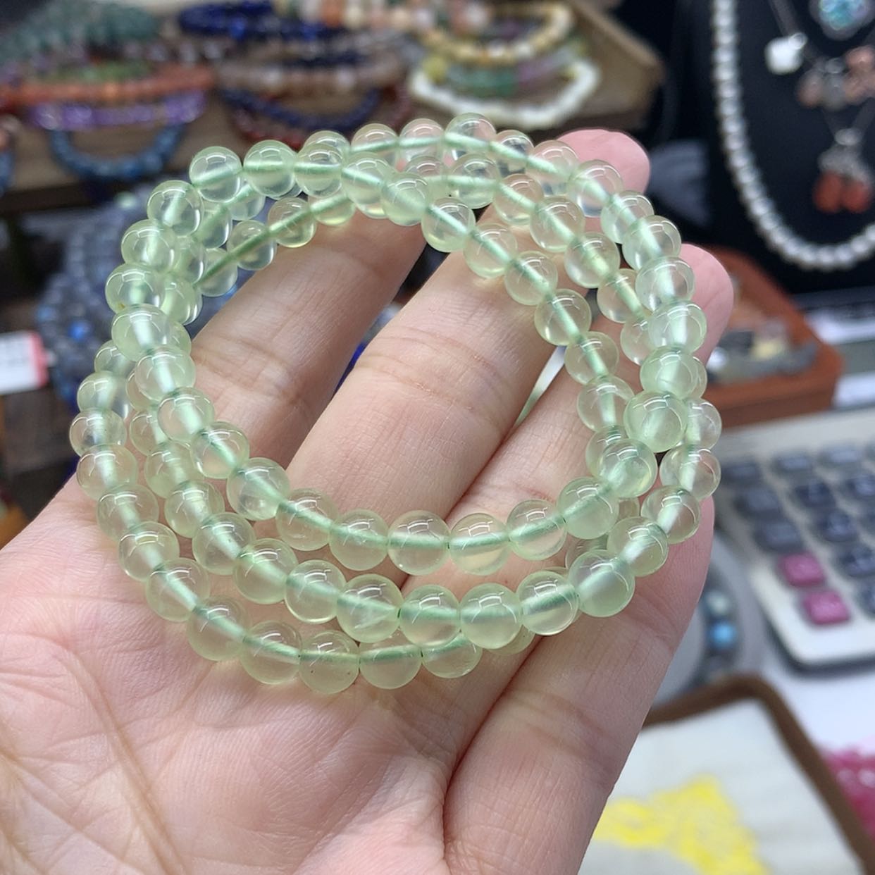 【闪购商品】葡萄石手串未镶嵌手串
