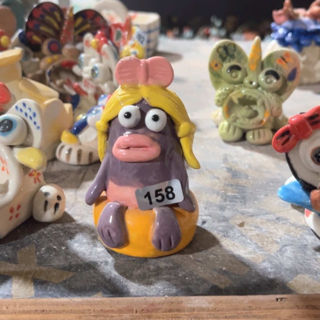 摆件纯手工抽象陶瓷摆件微瑕158