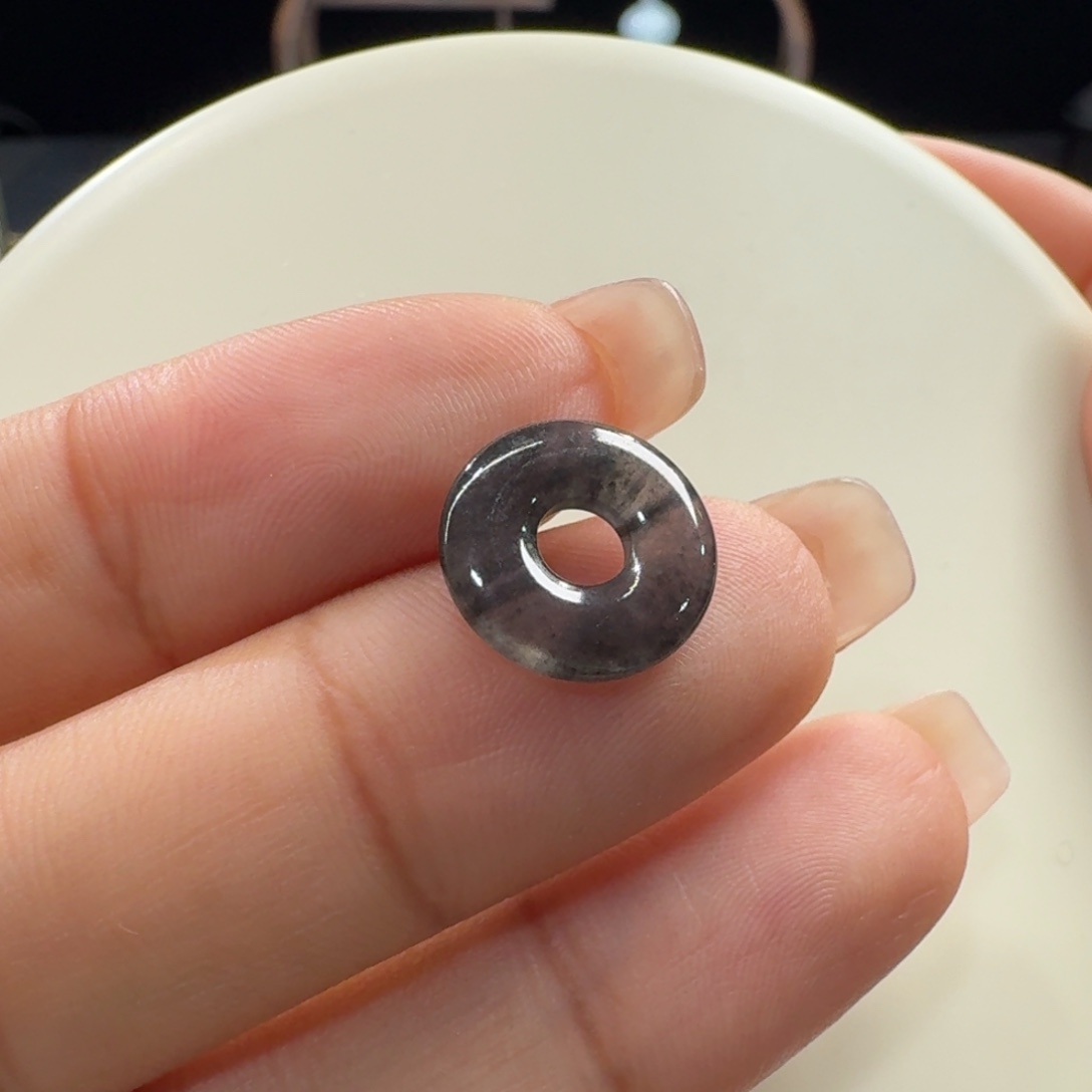 未镶嵌手链翡翠冰透水墨画甜甜圈宠粉大漏！