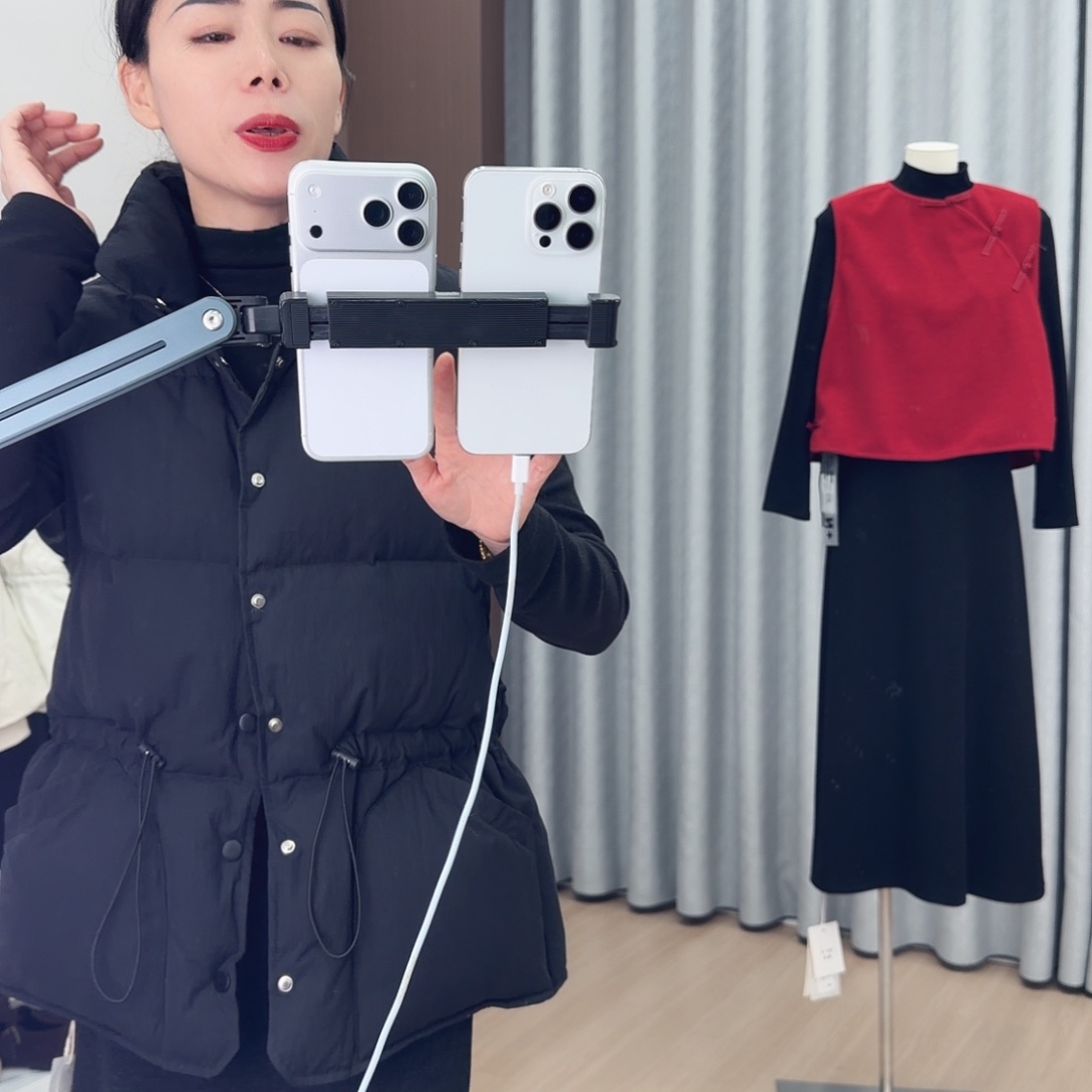 小***米马甲黑色825682中长款