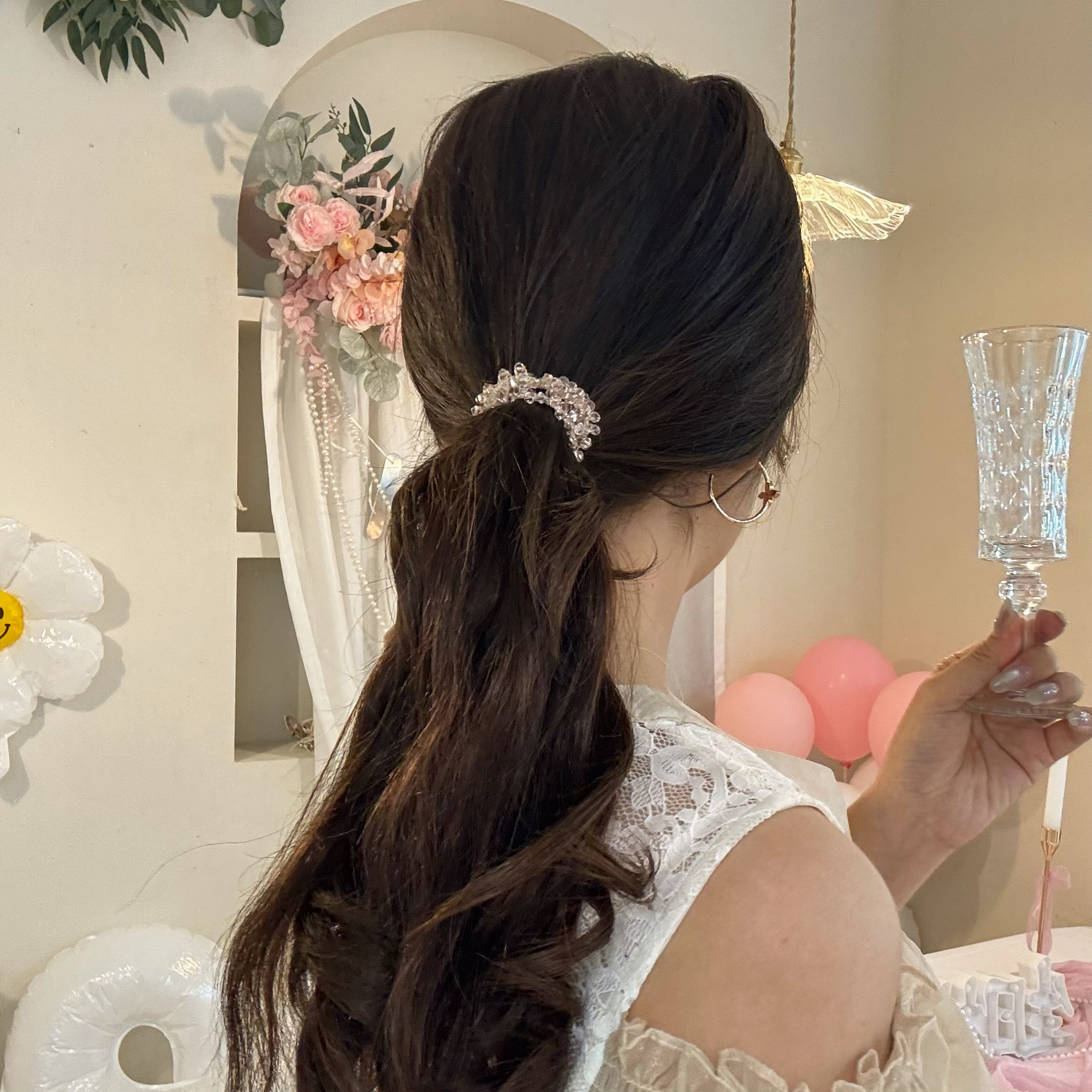 【碎冰冰】韩国水钻时尚轻奢头饰碎冰冰高级感发圈精致发绳手链两用