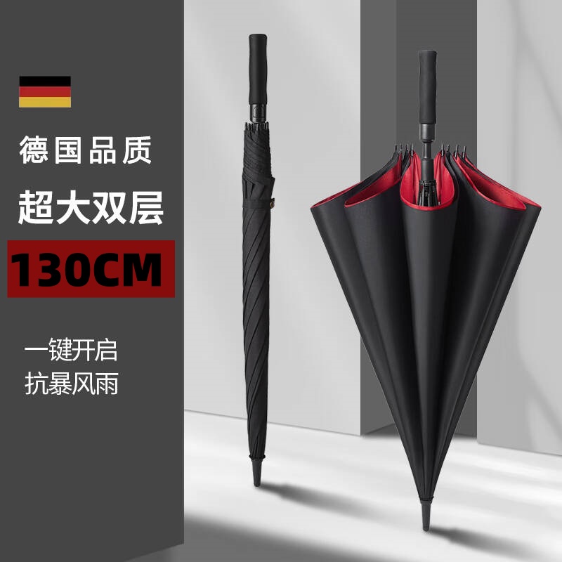 雨伞加大加固加厚晴雨两用遮阳超大特大号超级长柄三人雨伞古风