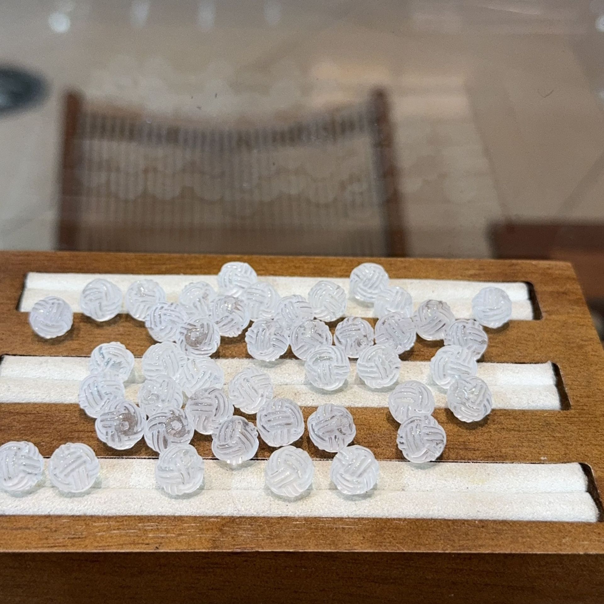 白绣球毛线文玩手串搭配串珠DIY串珠