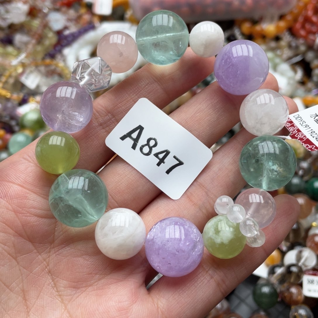 未镶嵌手链水晶多样性