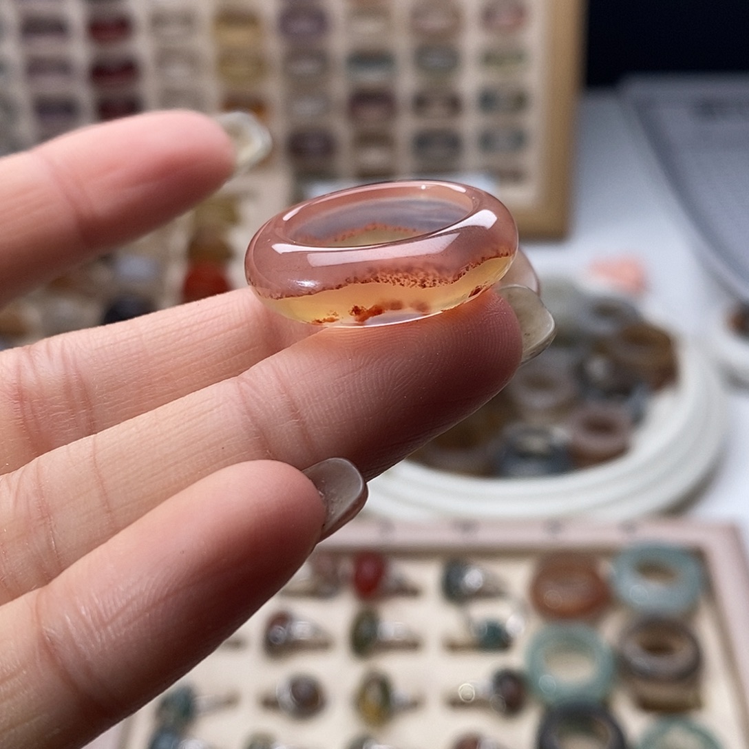 未镶嵌戒指玛瑙/玉髓A11不退换港17