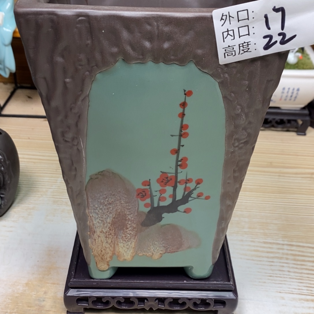 紫砂陶瓷艺术花盆陶瓷