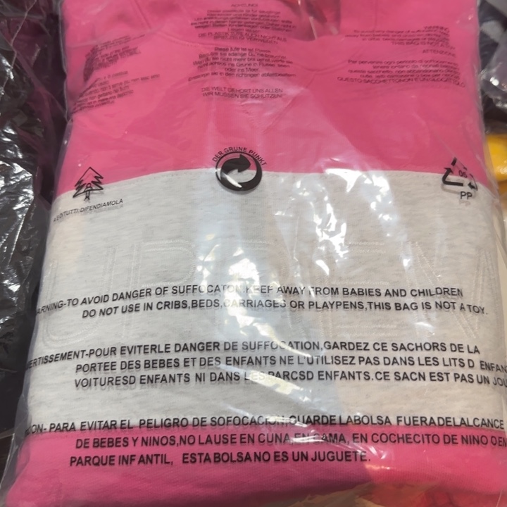 sup 粉色 m码圆领潮流卫衣