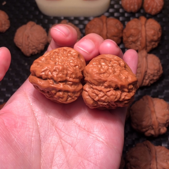 文玩核桃把件四深开三角蛙