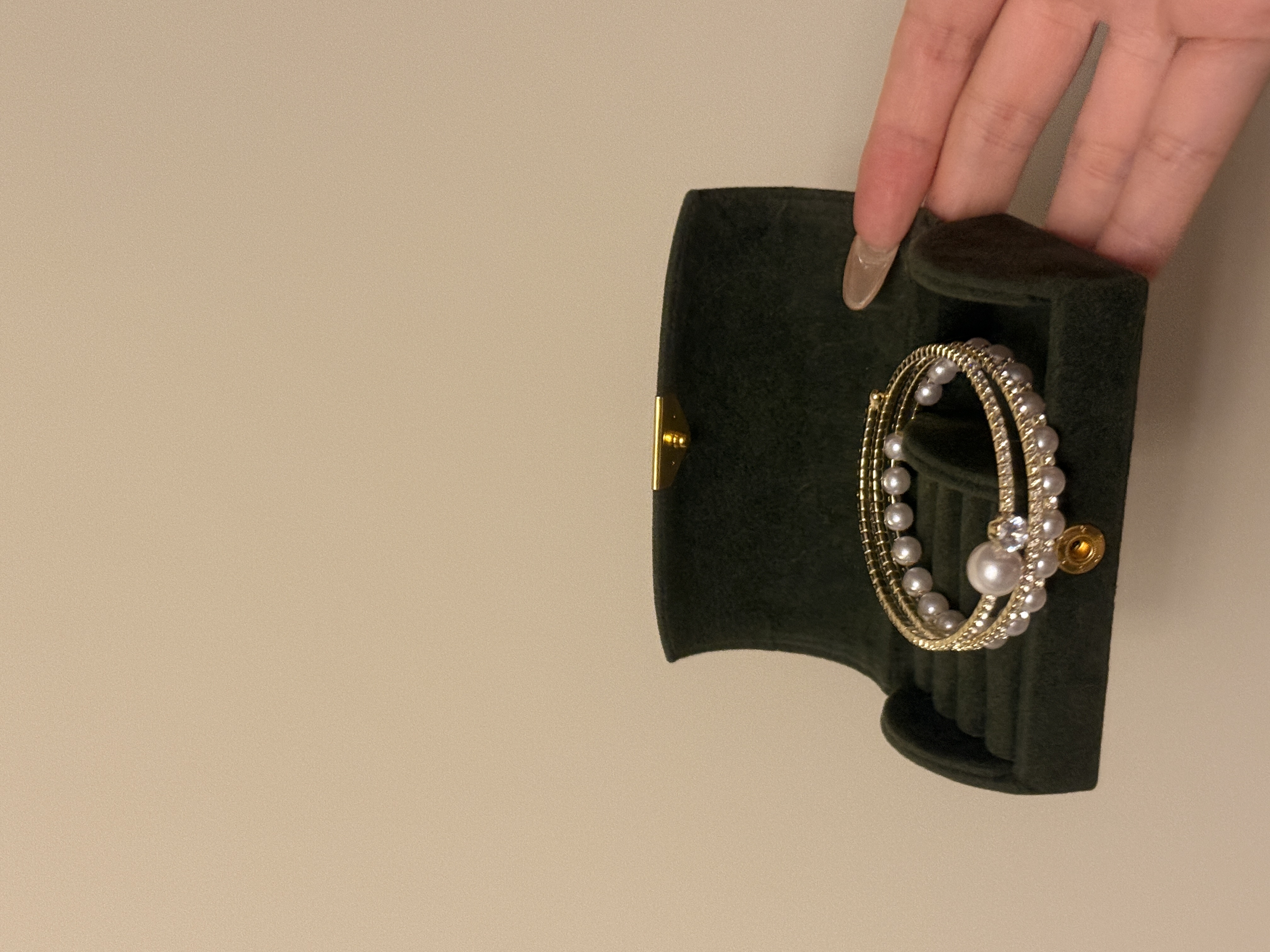 合金仿珍珠手镯 老货｜手镯多层珍珠复古 默认微瑕  hh0001