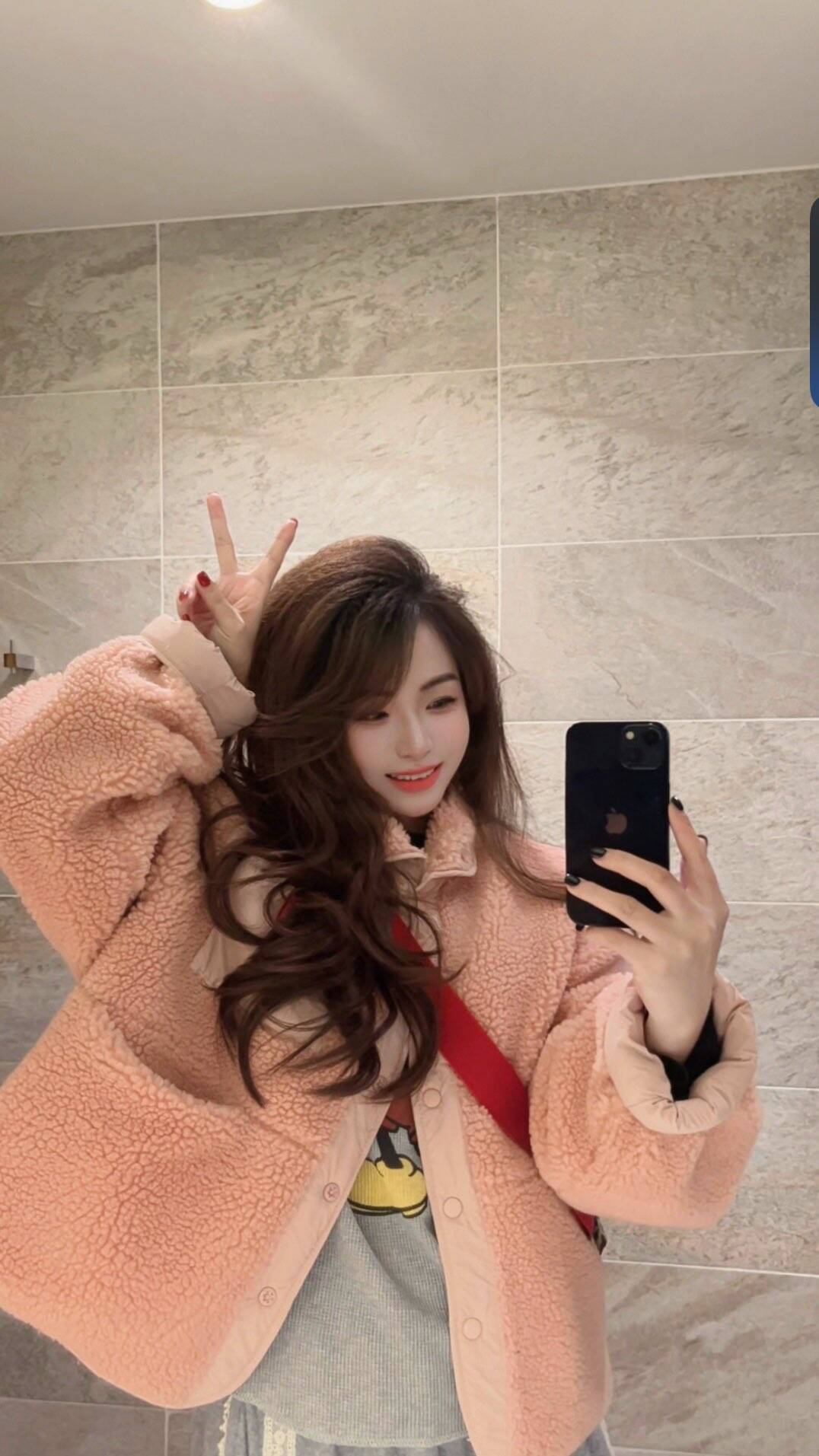 【韩国东大门代购】~N0退~拼红or拼粉两面穿外套029