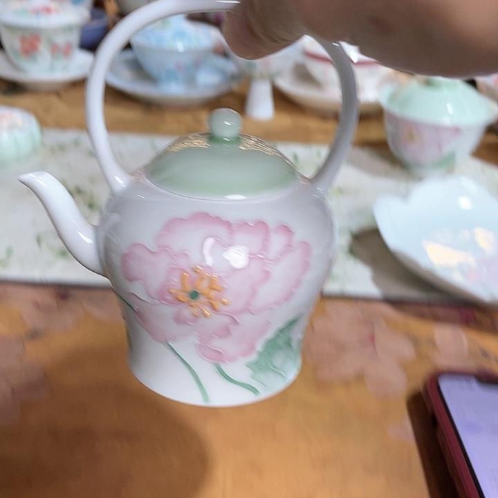 【闪购商品】俏梦牡丹提梁壶哈哈哈哈