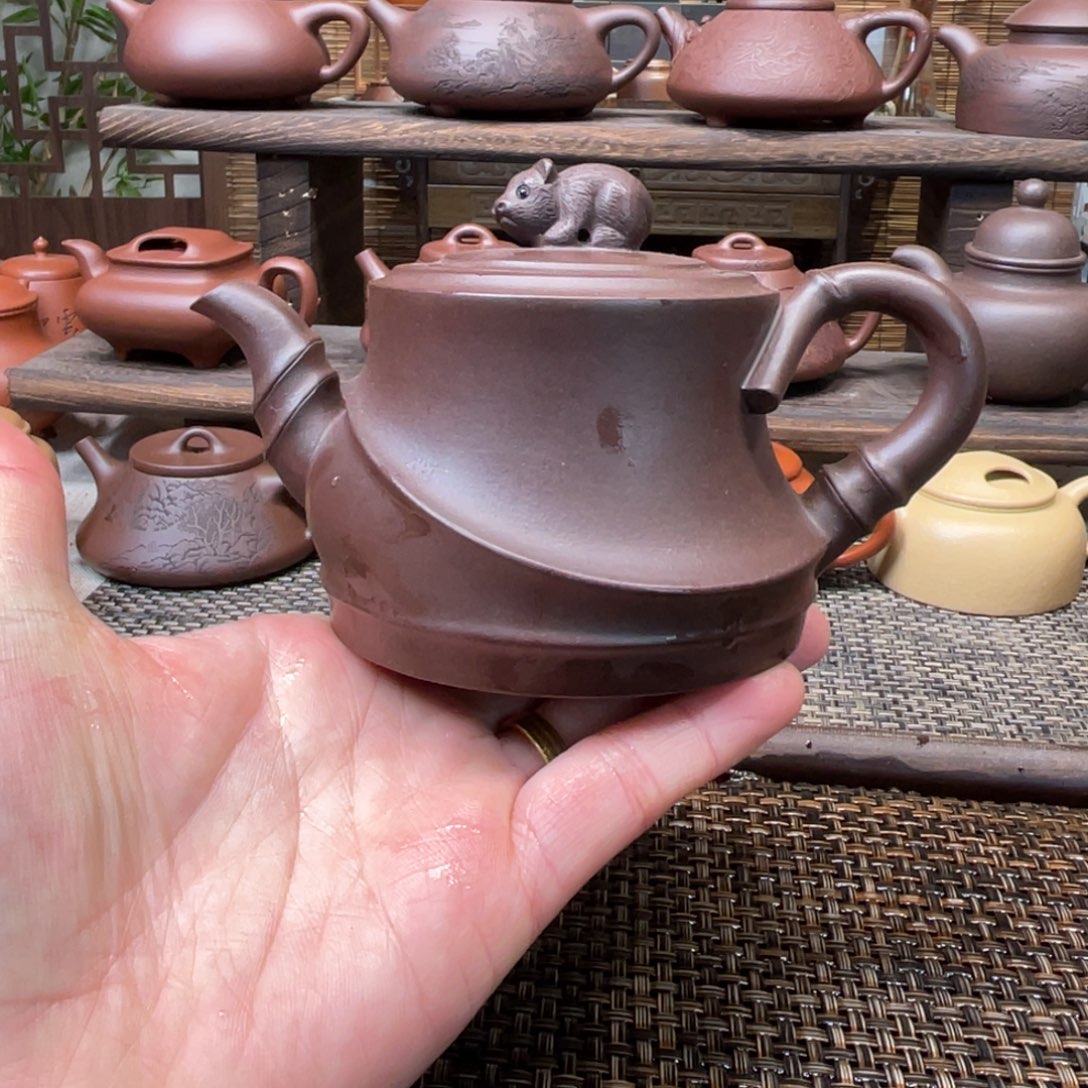 紫砂茶壶宜兴原矿紫砂手工制180