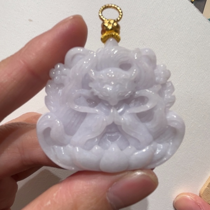 翡翠未镶嵌吊坠(赠链)代编织