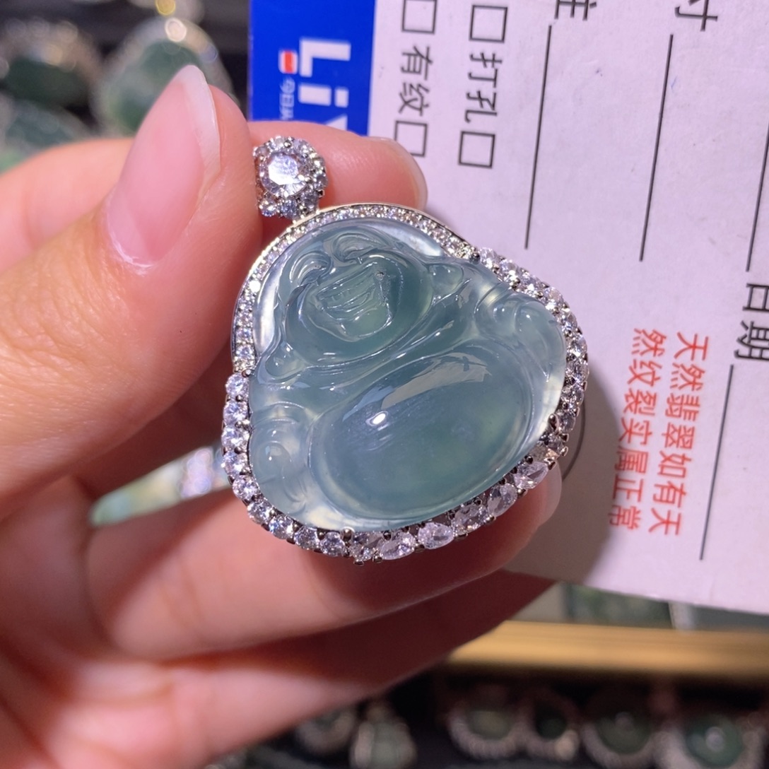 翡翠未镶嵌颈饰天然