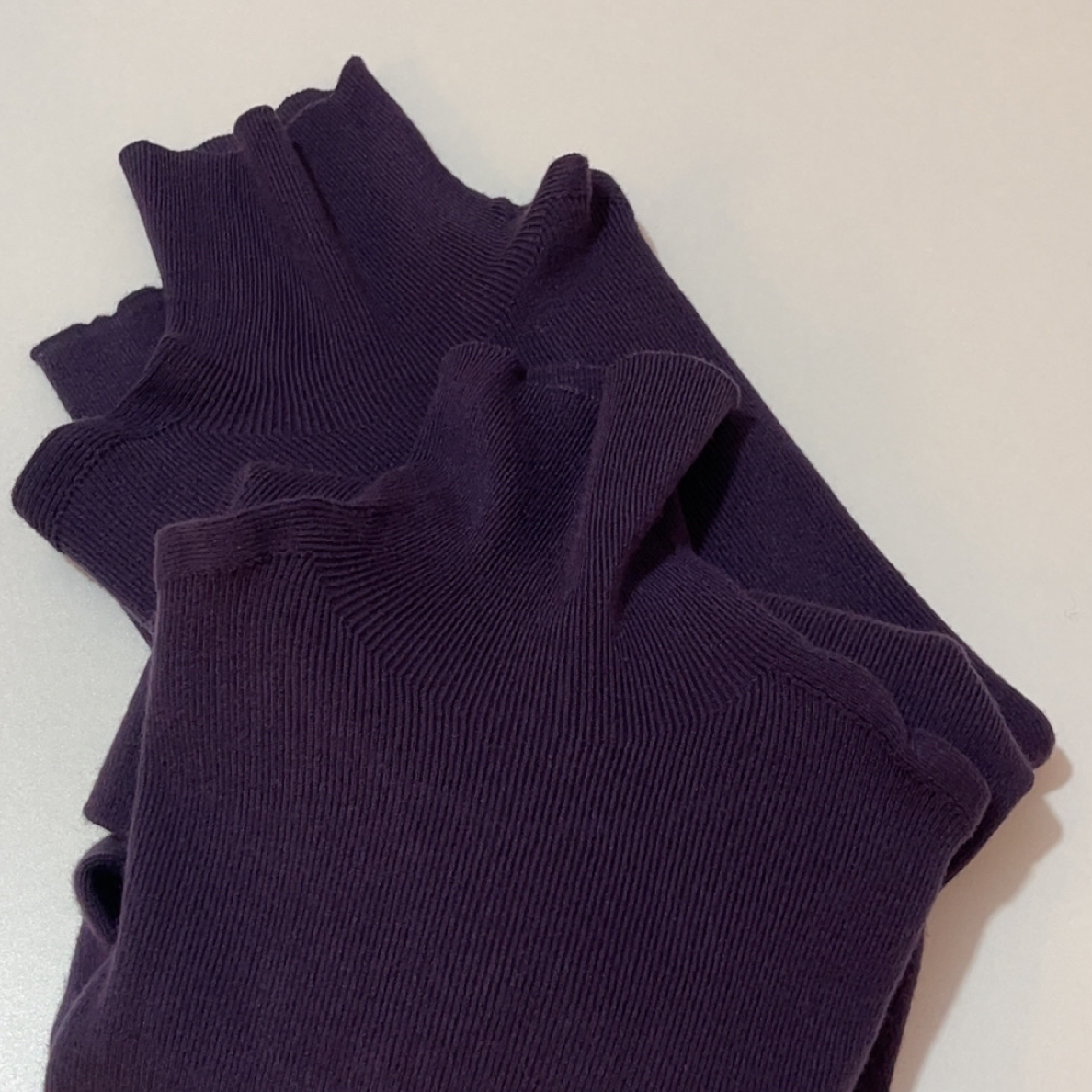 巨好穿！气质百搭葡萄紫亲肤绒堆堆领女修身显瘦高弹力打底衫8820