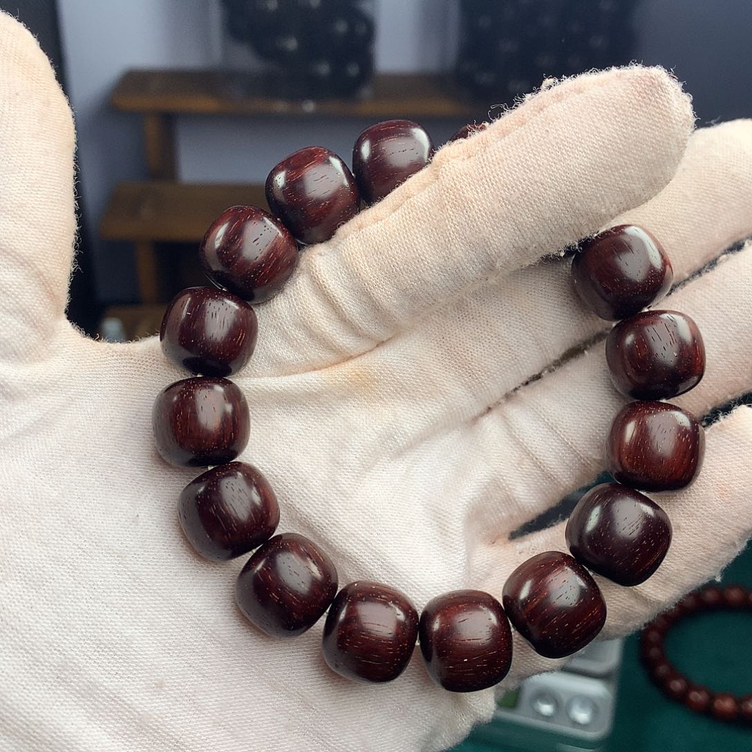 青***痕手串/手链檀香紫檀（小叶紫檀）1314