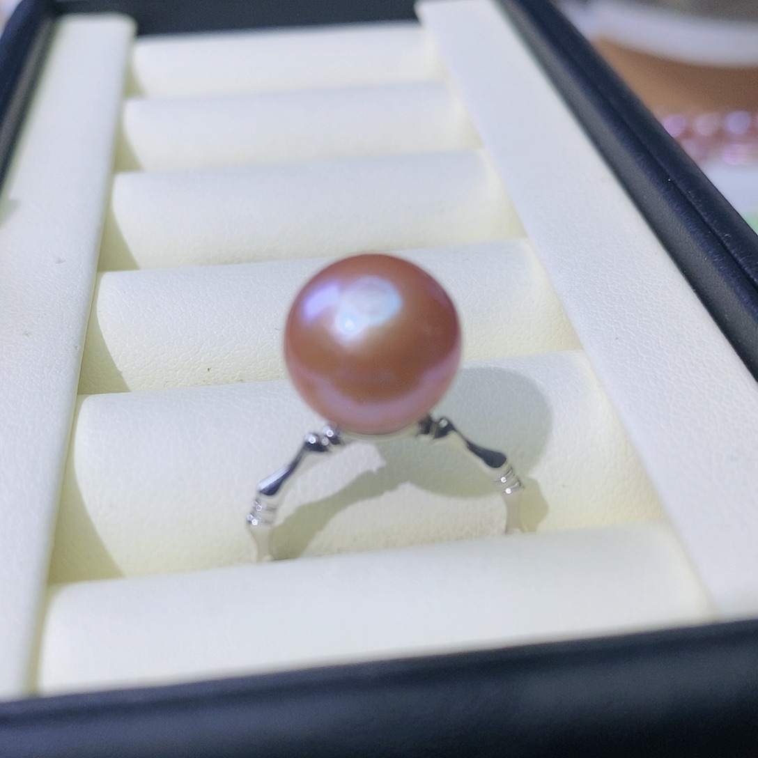 淡水珍珠戒指银S925镶嵌