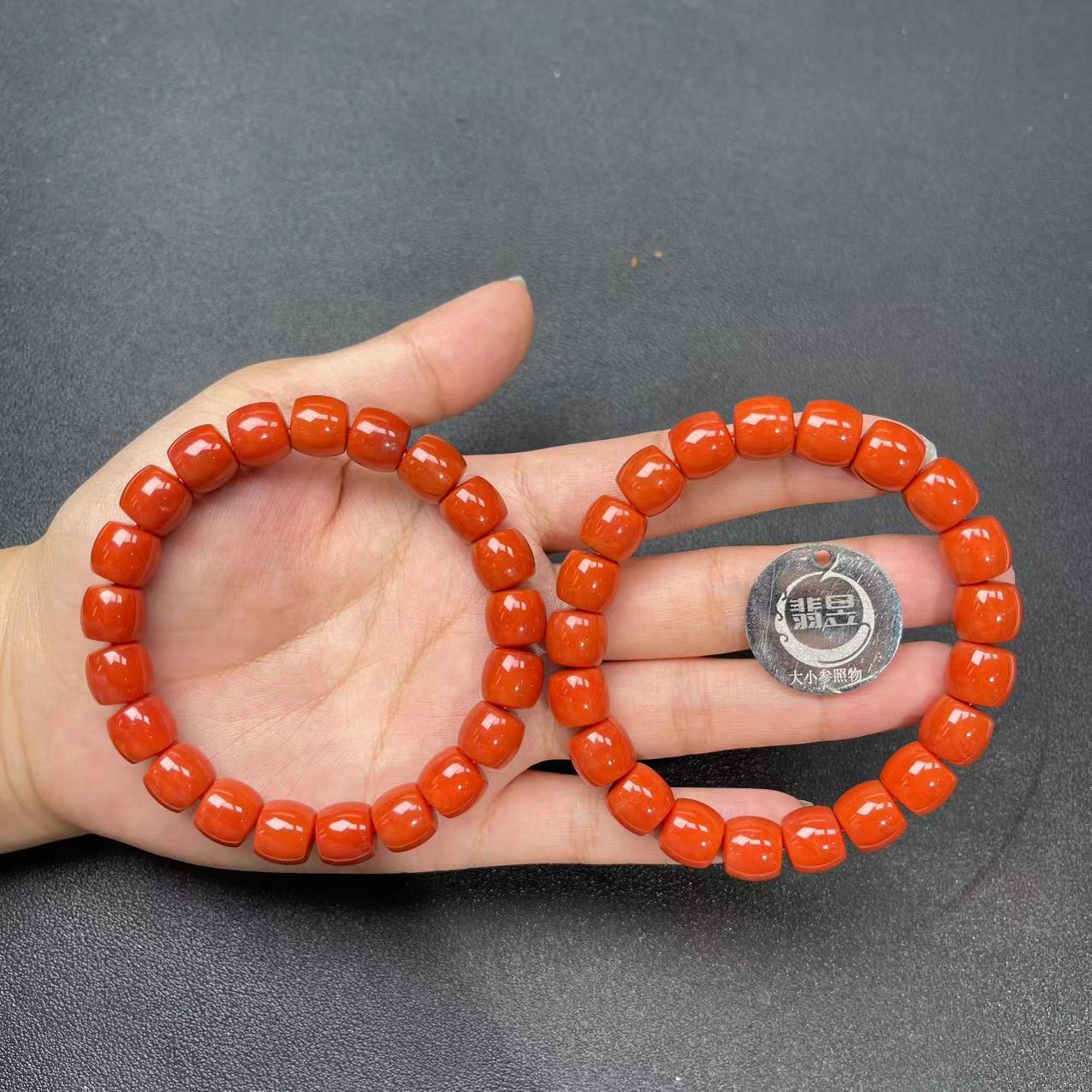 翡昱-N21-35515-726-南红手串/约10+/约20颗/-多样性发其一-C