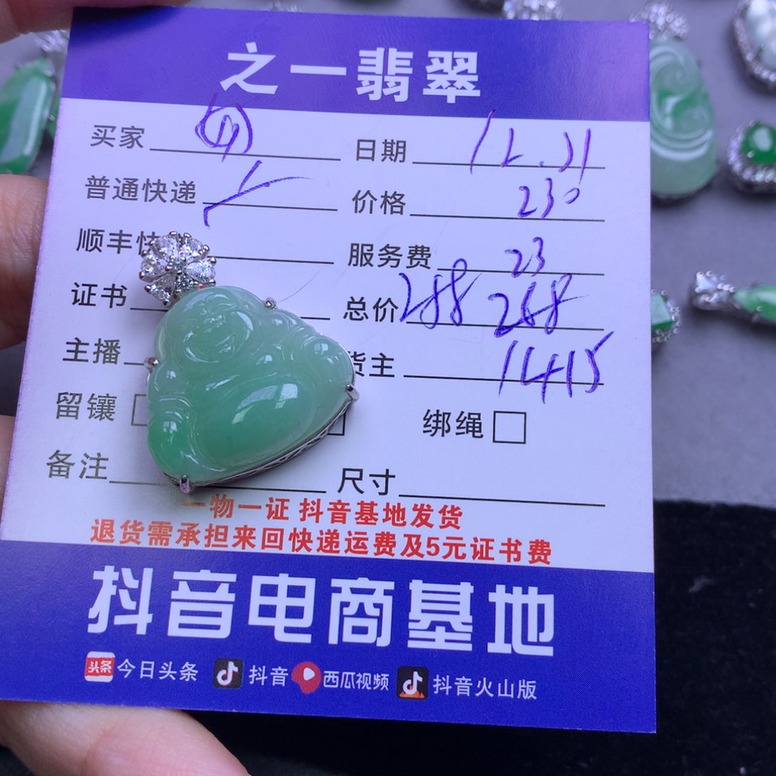 颈饰银S925镶嵌翡翠奶****子