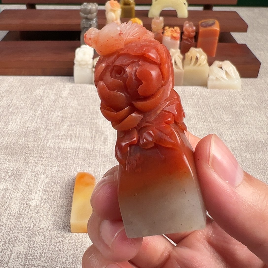 老挝石印石4字包篆刻的