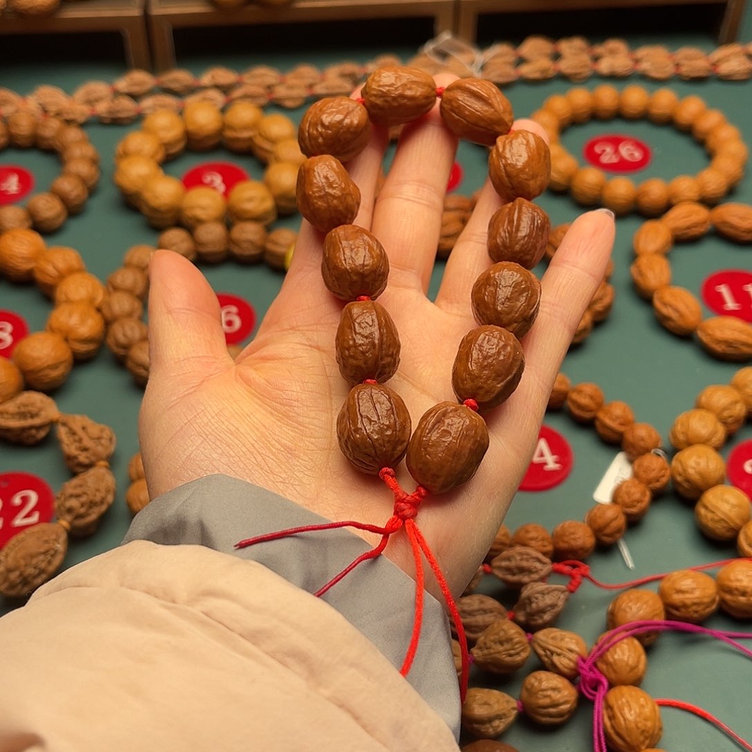 文玩核桃手串16尺寸野麻
