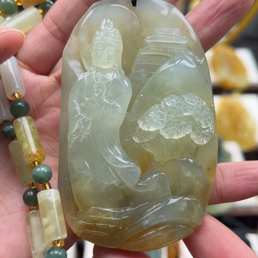 岫玉未镶嵌挂件挂件
