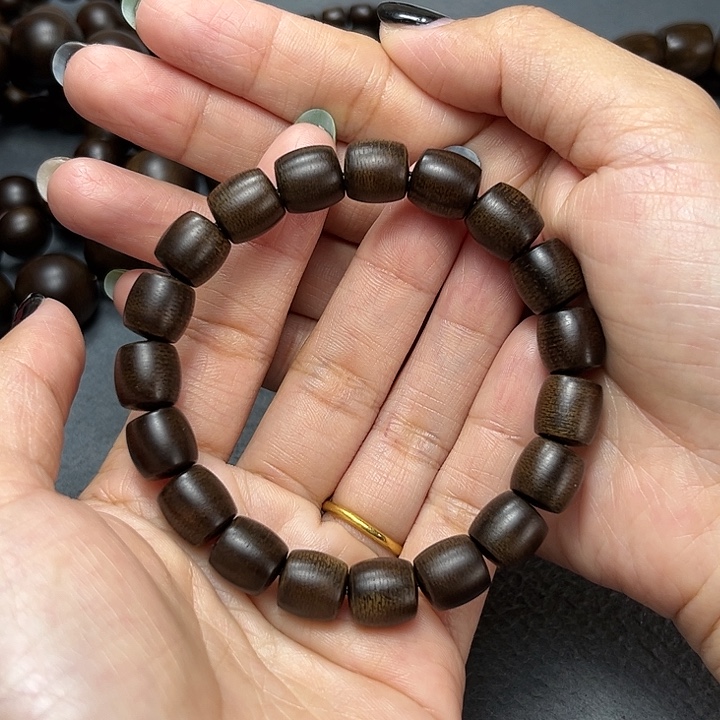 手串沉香白棋玉化