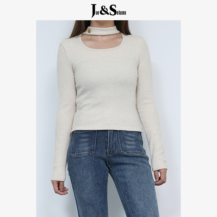 Jue&Seluona10854031杏色打底衫