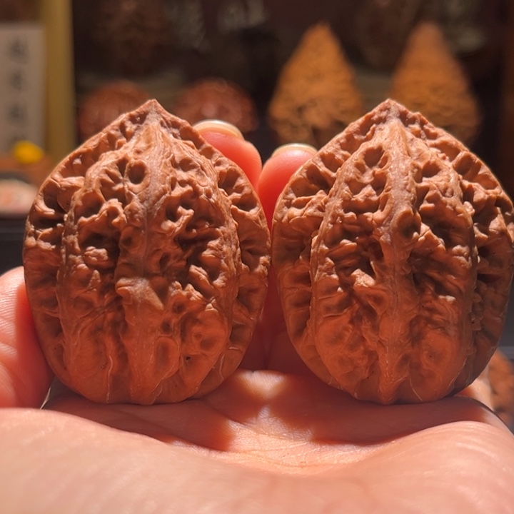 文玩核桃吊坠珊瑚鱼骨46