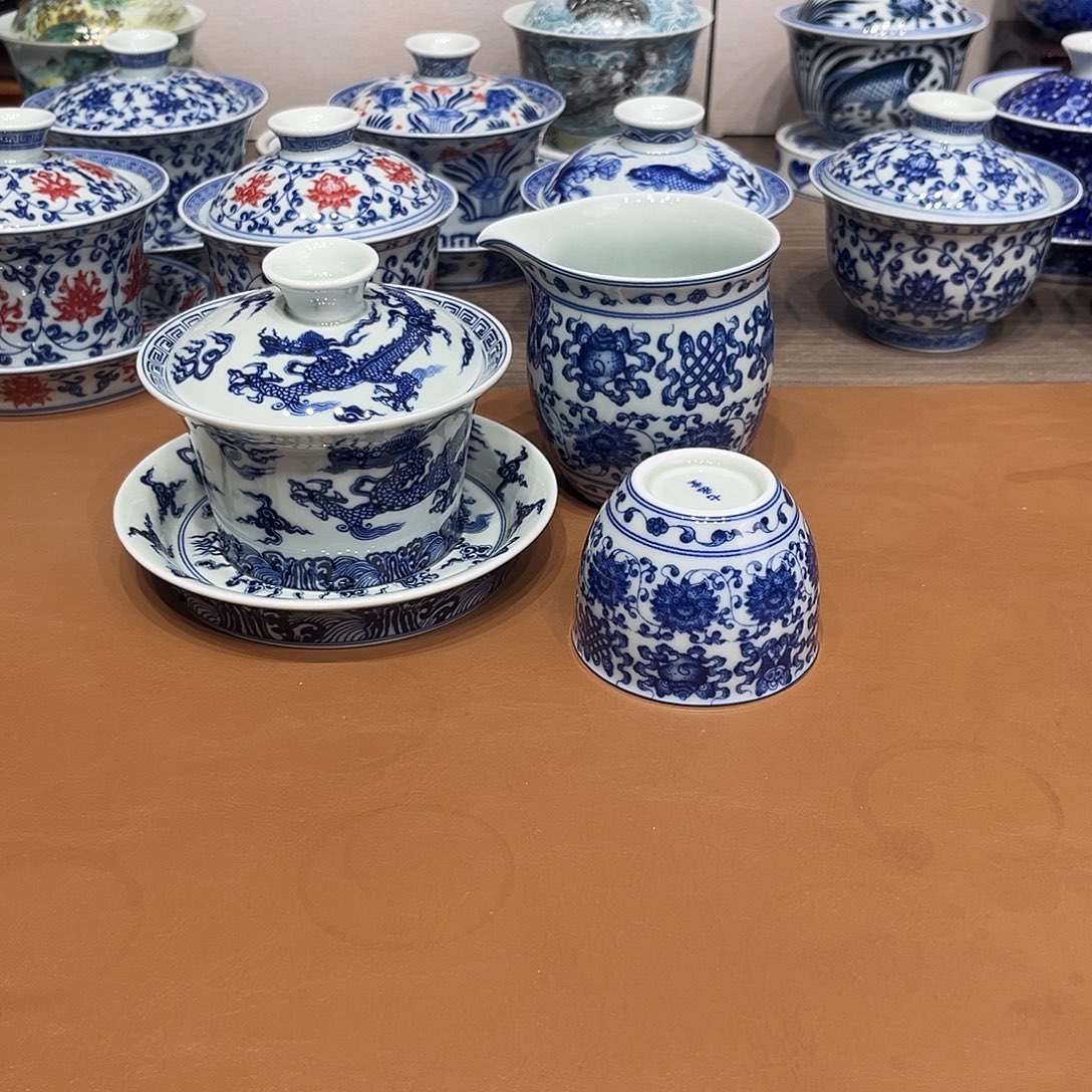 《****青花宣德龙马蹄加八宝公道客杯4