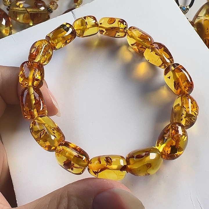 琥珀（花珀）未镶嵌项圈