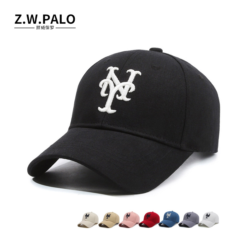 大头围四季帽子时尚字母棒球帽男女休闲运动百搭韩版潮鸭舌帽黑色