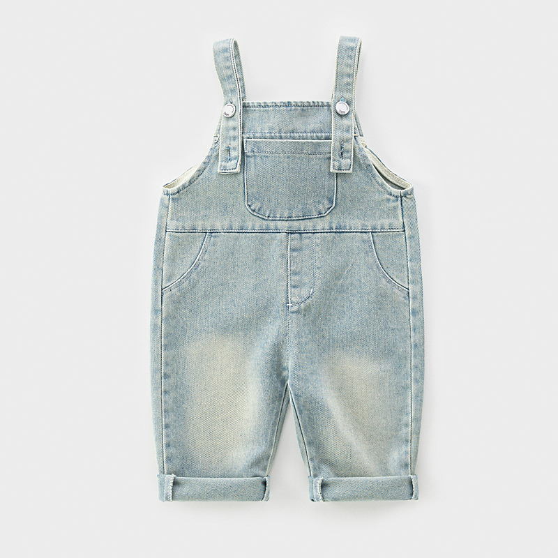 背带裤宝宝春季男女小童休闲裤洋气复古童装棉纤维婴儿连体裤6733