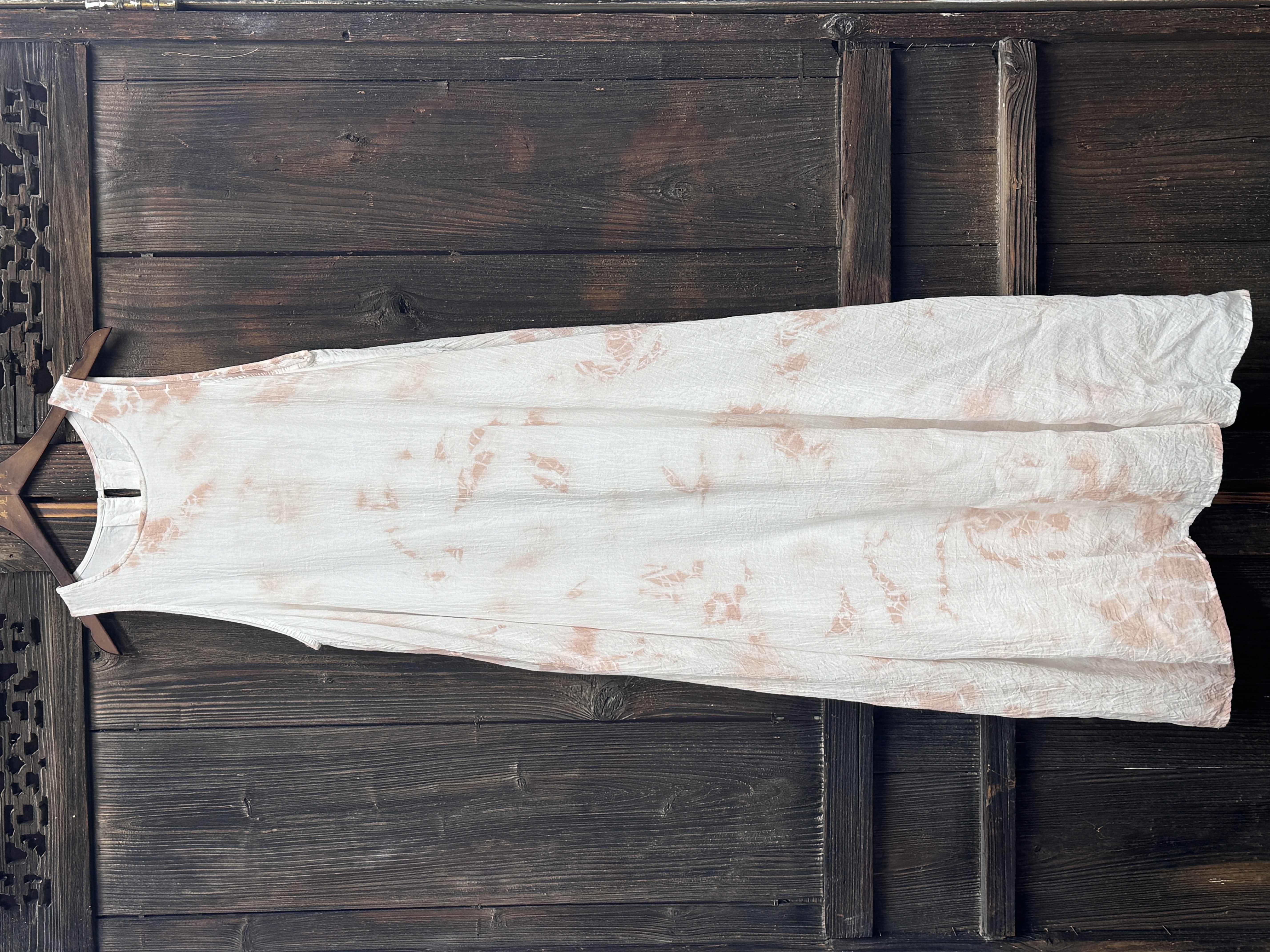 （再见时光）国风复古扎染背心裙连衣